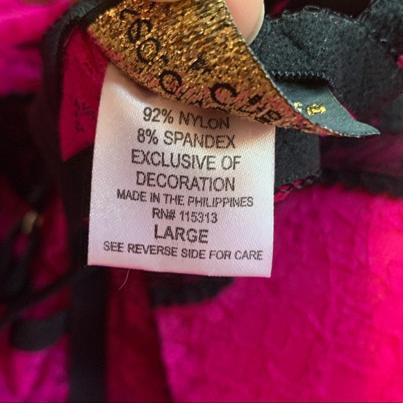 Seductive Wear Bright Pink Black Underwire Push Dress Babydoll by Cinema Etoile - Picture 9 of 12